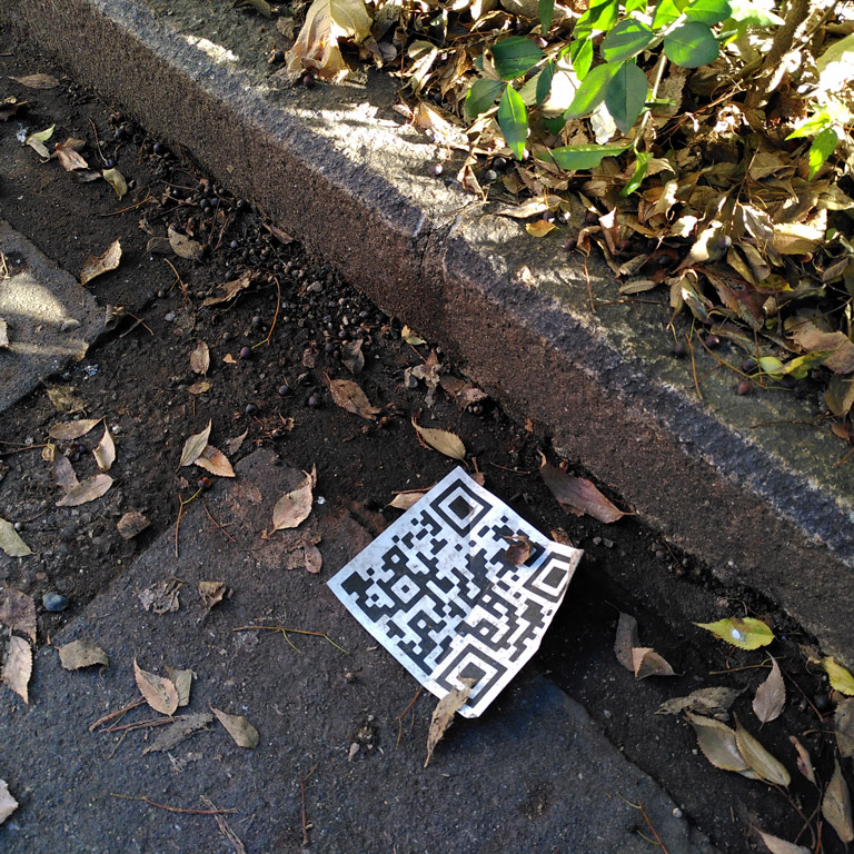 QR codes in the streets