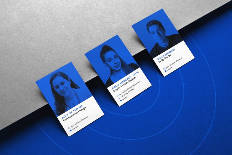 ICONS business cards with people portraits